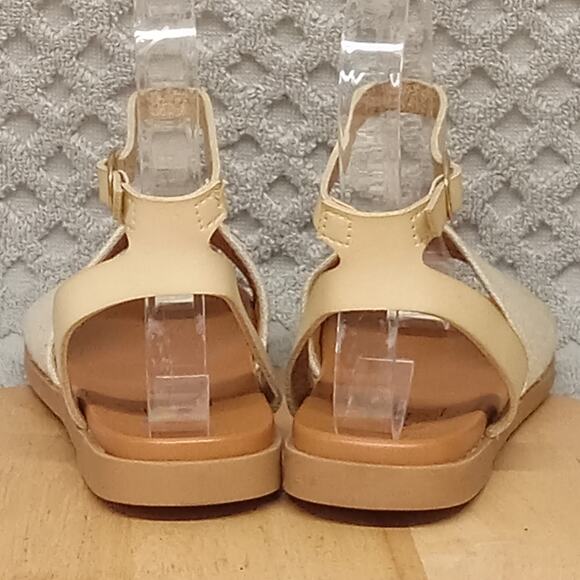 Palms Sandals Girls 12M Canvas Gladiator Shoe Beige - Picture 5 of 7